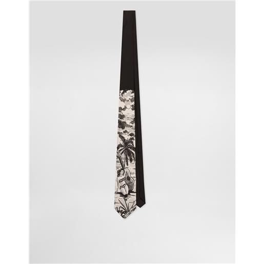 Dolce & Gabbana cravatta in seta stampa pin-up