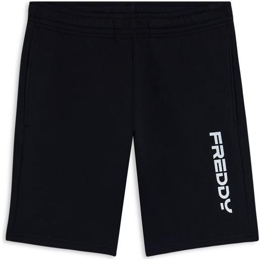 Freddy pantaloni corti unisex in jersey misto cotone con maxi logo