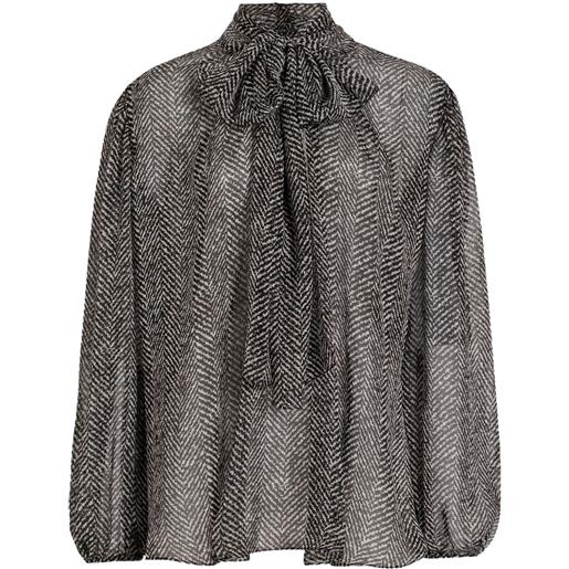 Dolce & Gabbana blusa con stampa chevron - nero