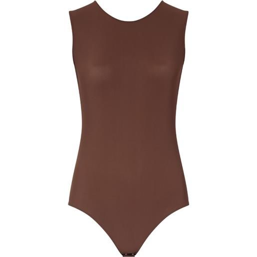 Maison Margiela body smanicato - marrone