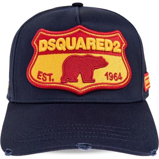DSQUARED2 cappello da baseball con applicazione - blu