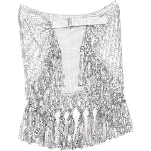 Rabanne cintura con catena - argento