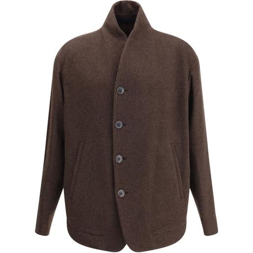 Giorgio Armani caban con bottoni - marrone
