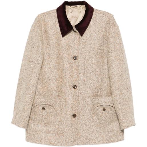 Blazé Milano giacca clelia con colletto a coste - toni neutri
