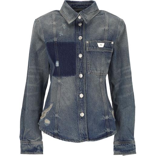 MISBHV gonna denim con design patchwork - blu