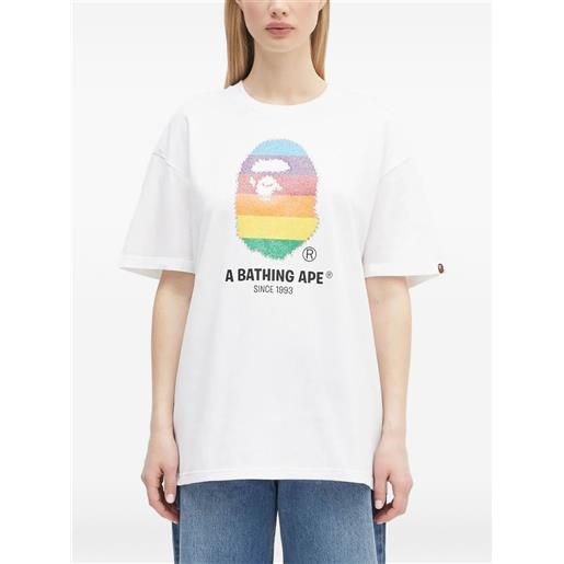 A BATHING APE® t-shirt con decorazione - bianco