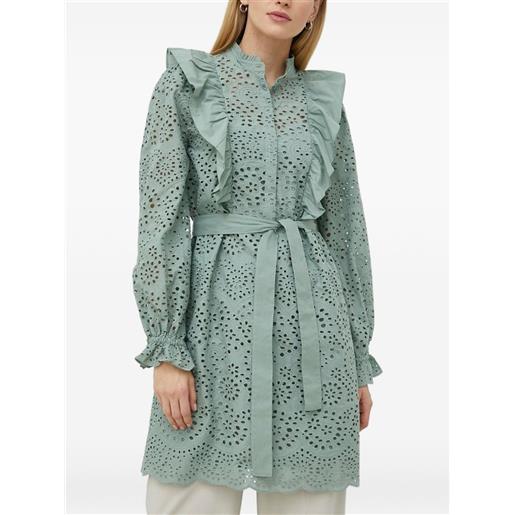 Bruuns Bazaar abito corto con ricamo - verde