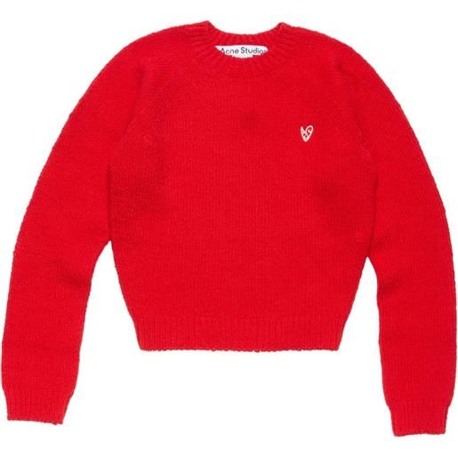 Acne Studios maglione con ricamo - rosso