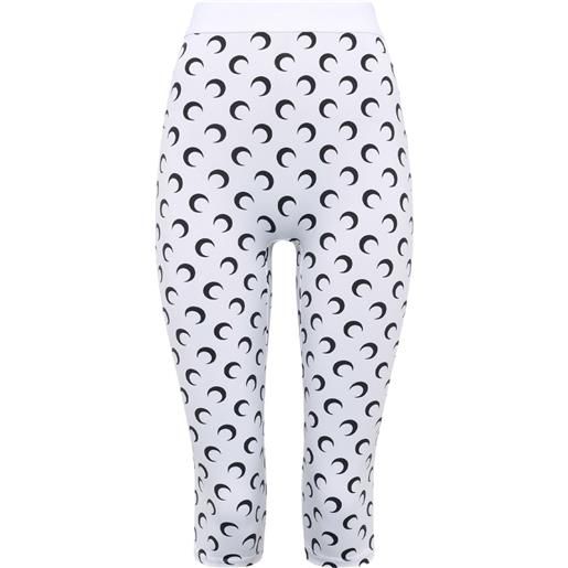 Marine Serre pantaloni con stampa moon - bianco