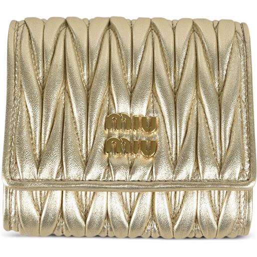 Miu Miu portafoglio matelassé - oro