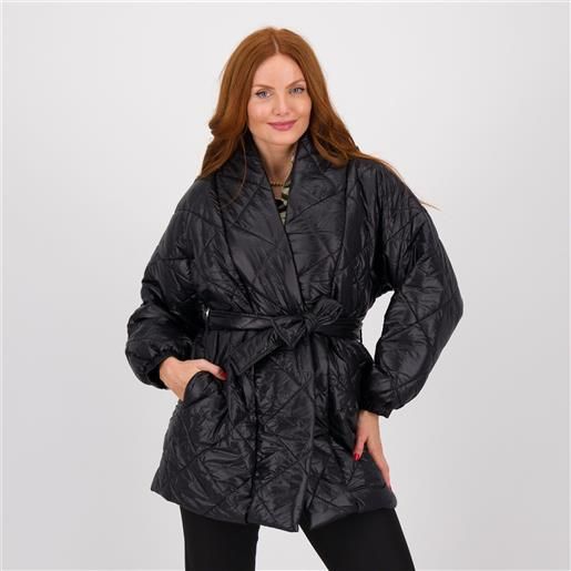 SottoMarino giaccone trapuntato in tessuto tecnico imbottito con cintura