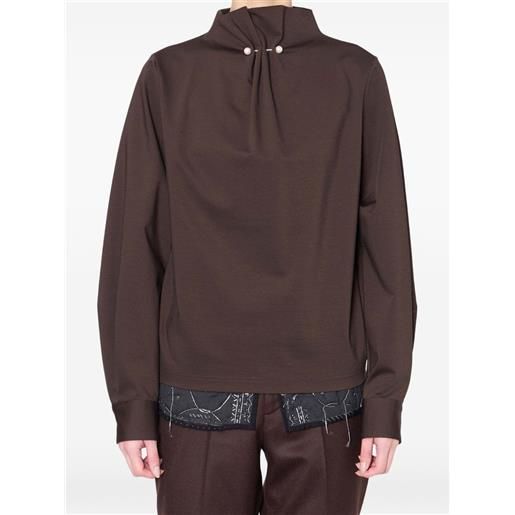 Kolor top a collo alto - marrone