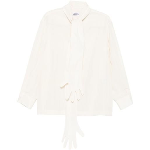 Jean Paul Gaultier blusa con guanti - toni neutri
