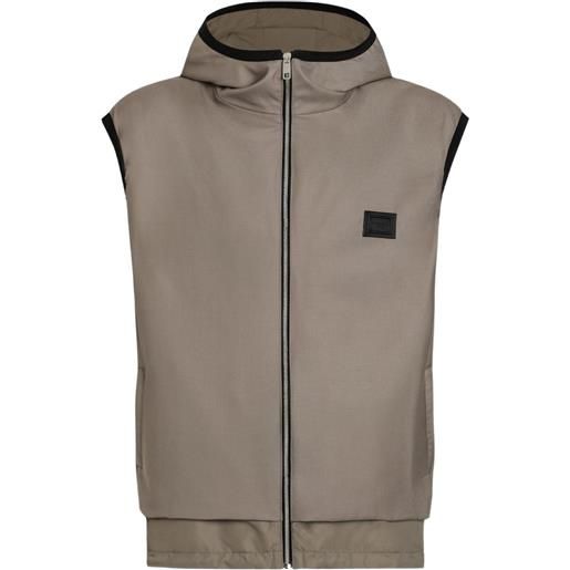 Dolce & Gabbana gilet con cappuccio - marrone