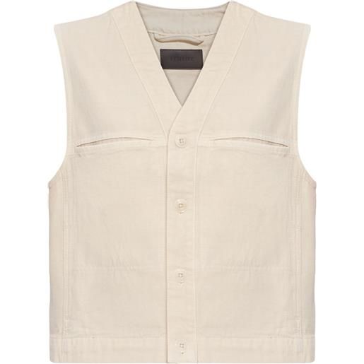 LEMAIRE gilet smanicato con bottoni - toni neutri