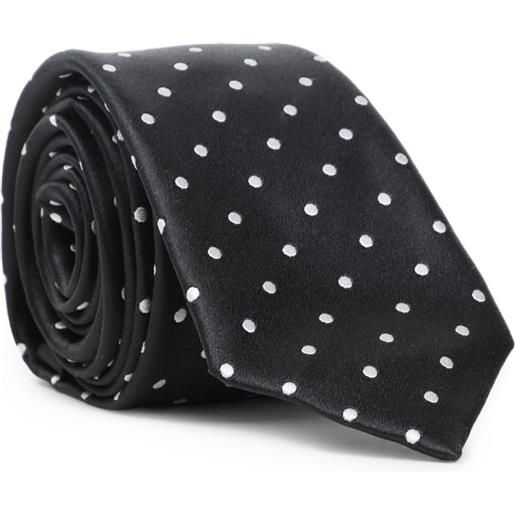 TOM FORD cravatta in seta a pois - nero