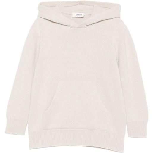 Laneus maglione con cappuccio e tasca - toni neutri