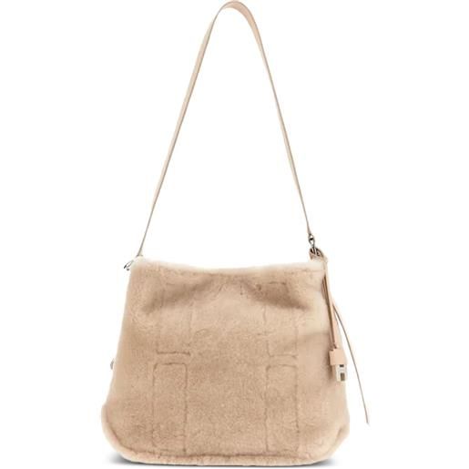 Hogan borsa tote con chiusura magnetica - toni neutri