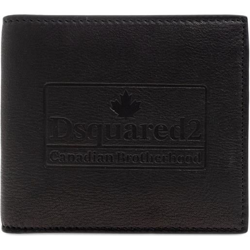 DSQUARED2 portafoglio goffrato in pelle - nero
