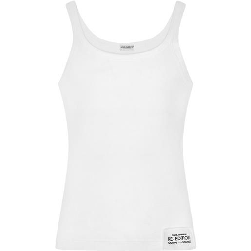 Dolce & Gabbana canotta a coste - bianco