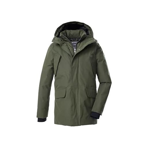 Killtec bambini e ragazzi parka funzionale/parka con cappuccio in look 2-in-1 kow 234 bys prk, dunkeloliv, 152, 43586-000