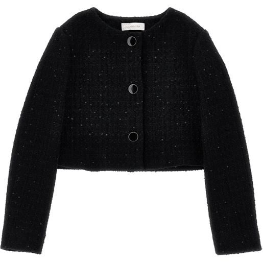 Monnalisa giacca bouclé con paillettes