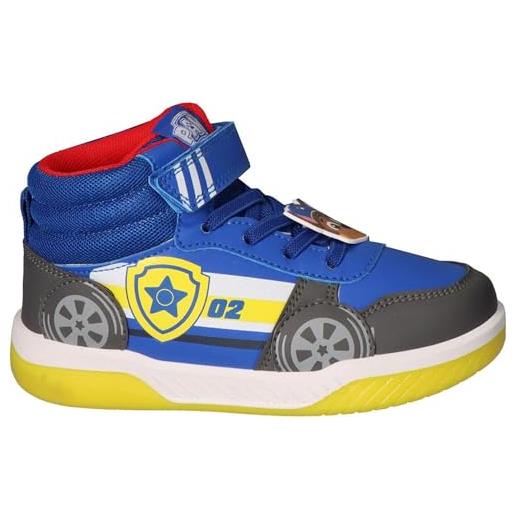 CERDÁ Scarpe Sportive Paw Patrol Per Bambini - Grigie E Blu, Con Luci Nella Suola, Chiusura A Strappo, Prodotto Ufficiale Spagnolo