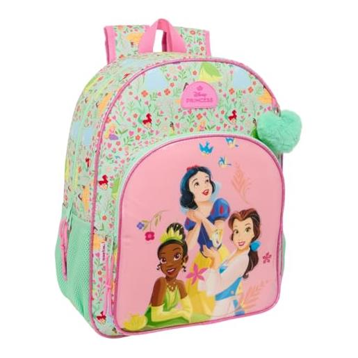 safta principesse disney bloom - zaino scuola per bambini, zaino per bambini, zaino per bambini, adattabile a carrozzina, ideale per bambini in età scolastica, comodo e versatile, qualità e resistenza, 33 x