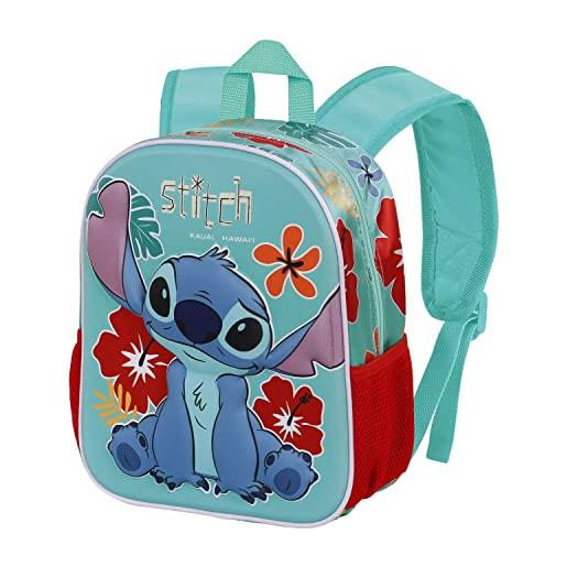 Disney lilo e stitch tropic-zaino 3d piccolo, blu, 26 x 31 cm, capacità 8.5 l