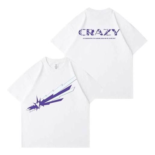 MURQ t-shirt lm album crazy supporto camicie in cotone con magliette stampate for i fan(white, s)