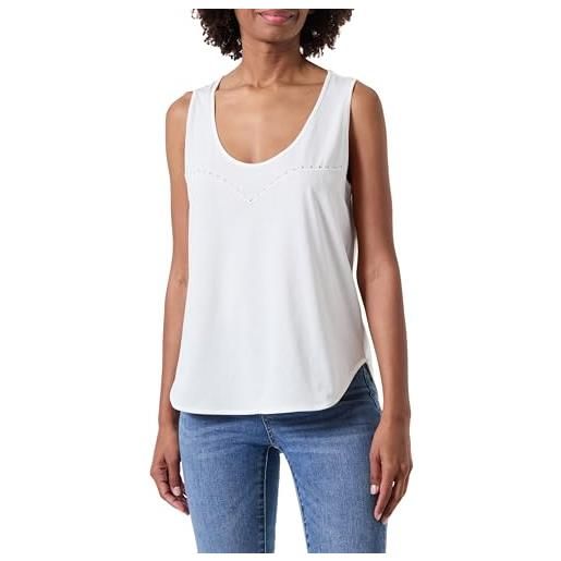 Pinko duplicity canotta jersey ricamato canottiera da donna, z05_bianco-biancaneve