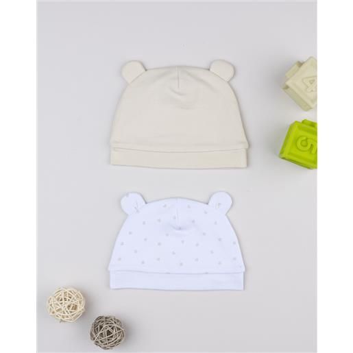 Prénatal pack 2 berretti neonata panna/beige- corredino