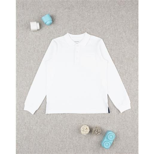 Prénatal polo bambino bianca maniche lunghe
