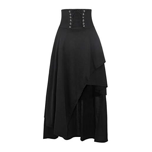 Zooma donna corsetto maniche lunghe con gonna lunga jacquard cincher della vita vestito di due parti