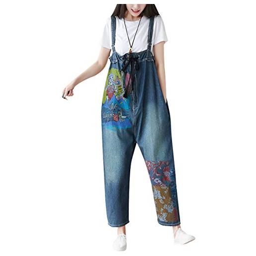 Youlee donna estate gamba larga tuta denim tute stile 6