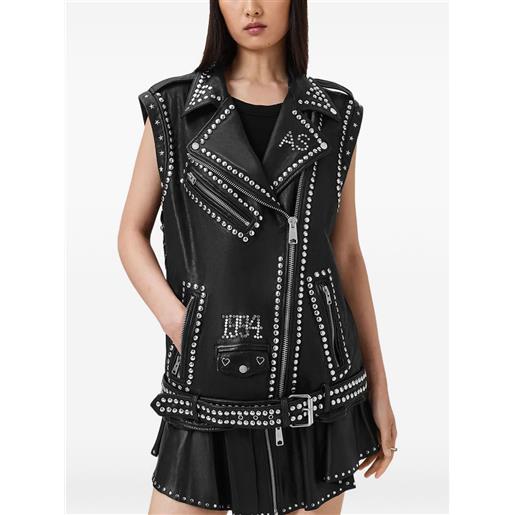 Giacca Da Donna In Finta Pelle Con Bottoni A Maniche Lunghe Oversize - Foto 8