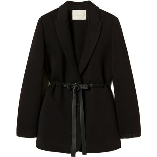 TWINSET blazer con cintura - nero