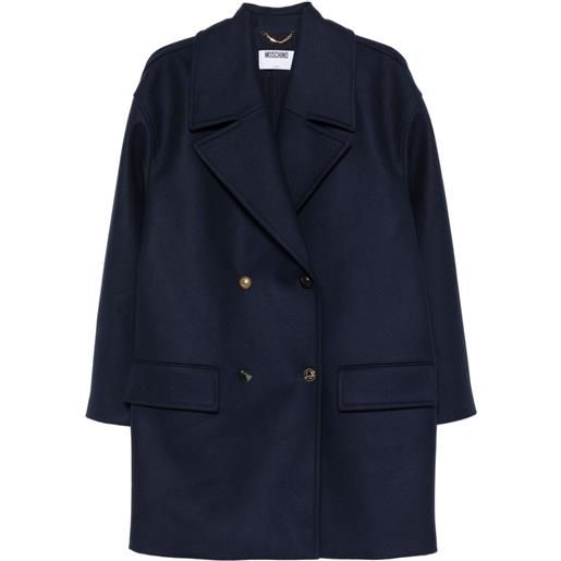 Moschino cappotto doppiopetto - blu