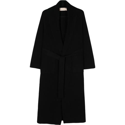 Gentry Portofino cappotto con cintura - nero