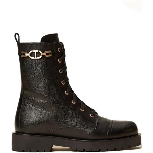 TWINSET stivali stringati - nero