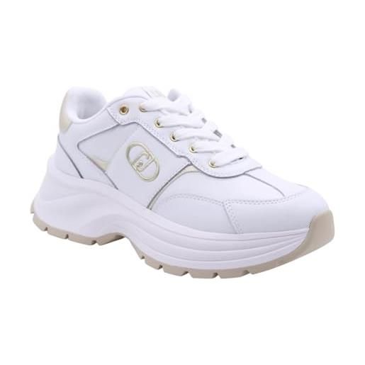 Liu Jo liu. Jo sneakers donna bianche con logo laterale lg colore oro