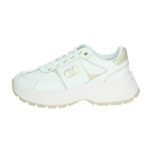 Liu Jo liu. Jo sneakers donna bianche con logo laterale lg colore oro