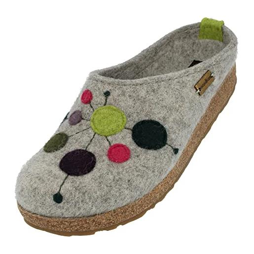 HAFLINGER pantofole unisex adulto grizzly faible 731086, numero: 41 eu, colore: grigio
