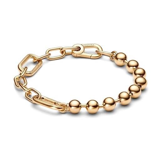 PANDORA me bracciale con perline e maglie placcato in oro 14k, 5
