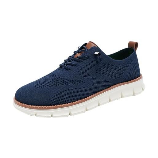 Scarpe da Passeggio Ortopediche for Uomo Superficie Resistente all'Usura,Eccellente Supporto dell'Arco Plantare,Corsa Antiscivolo e Leggera,Viaggio(Blue,39 EU/245mm