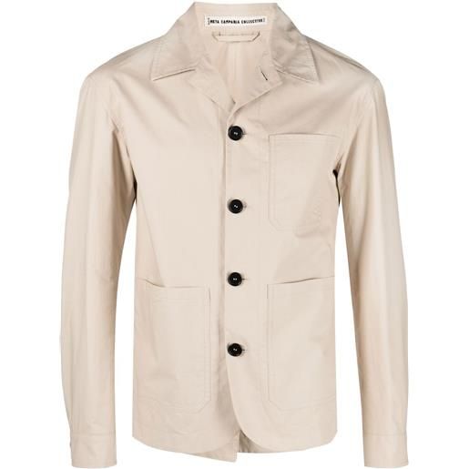 Meta Campania Collective giacca-camicia con collo cubano - toni neutri