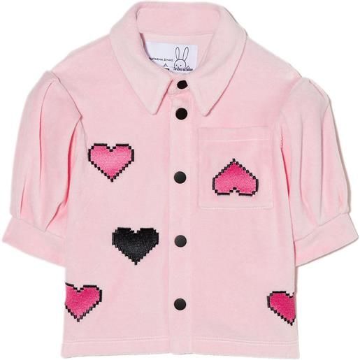 Natasha Zinko Kids blusa con maniche a palloncino - rosa