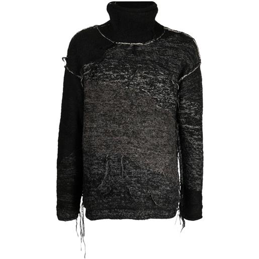 The Viridi-Anne cardigan effetto vissuto - nero
