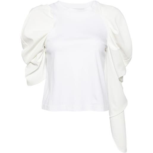 Besfxxk blusa asimmetrica - bianco