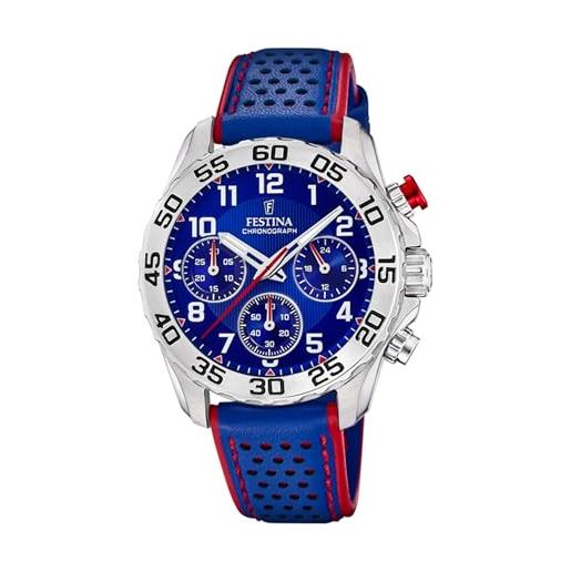 Festina unisex chronograph watch with leather strap f20458/2